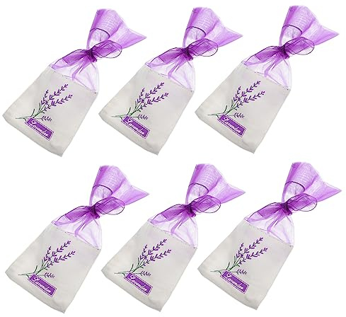 VINTORKY Sachets Lavande Sèche Coton Et Sachets Parfumés Longue Durée Lavande pour Armoire Et Voiture Lot de Profond