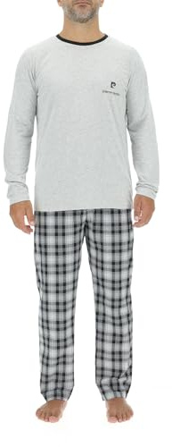 Pierre Cardin Underwear Homme Pca/1/Enl/226 Ensemble De Pijama, Gris Chiné/Noir, L EU