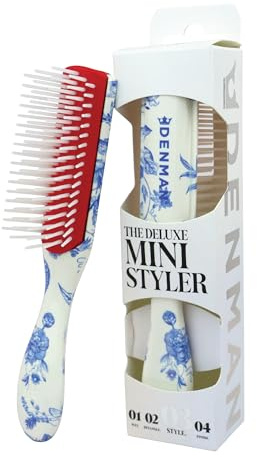Denman Mini Curl & Blow-Dry stylingborste – definiera lockar, slät frissigt och stil kort hår med precision, D14 Blue Belle