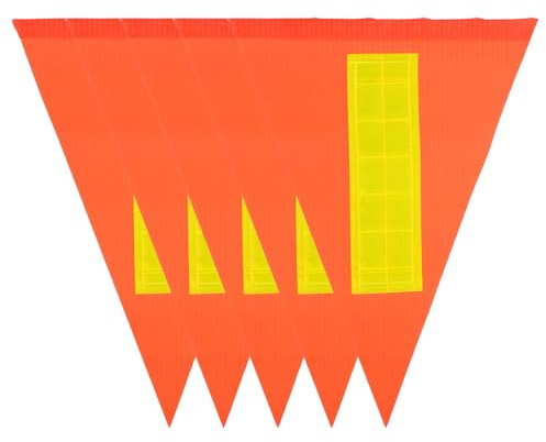 Homoyoyo Set 5 Bandiere per Bicicletta Riflettenti 21x30x30 Cm, Bandiere di Sicurezza Antistrappo per Ciclismo Urbano, Accessori per Bici e Rimorchi ad Alta Visibilità