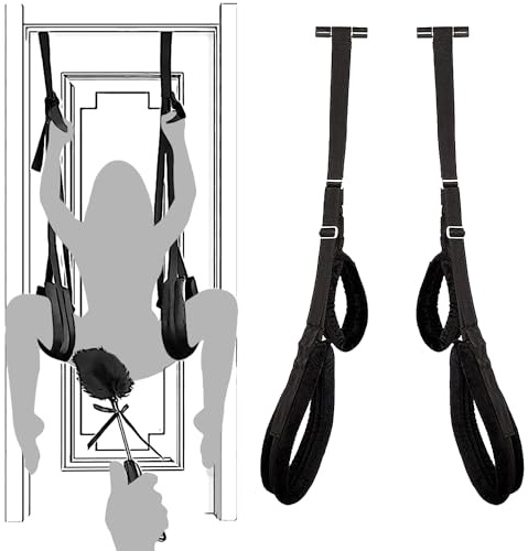 W5e- Black Hanging 360-Degree with Adjustable Hanging Doorway Swings Kit | Easy to Use, Durable and Skin-Friendly, Adjustable, Easy to Install, High Load Capacity