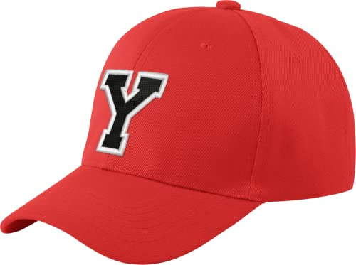 Morefaz Ny basebollkeps röd keps pojke flicka barnhatt unisex A-Z alfabet (Y)