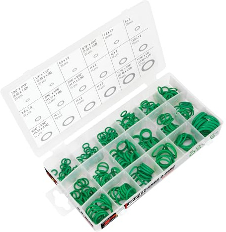 Performance Tool W5201 HNBR O-Ring Assortment in Organizing Case for Vehicle and Tool Repair (270-Pc)