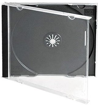 Media Replication CD/DVD Jewel 10.4mm Cases for 1 Disc with Black Tray (25)