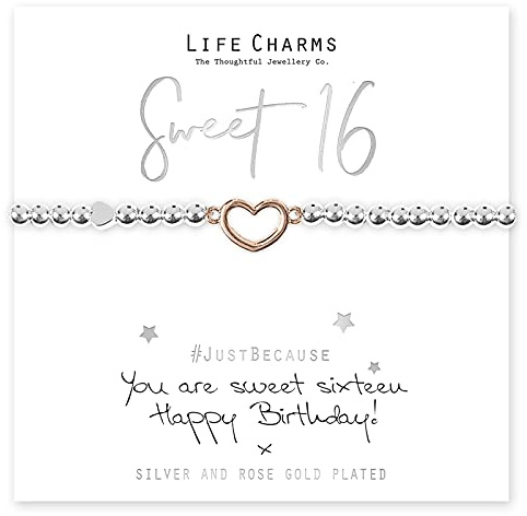 Life Charms Sweet 16 Rose Gold Heart Bracelet