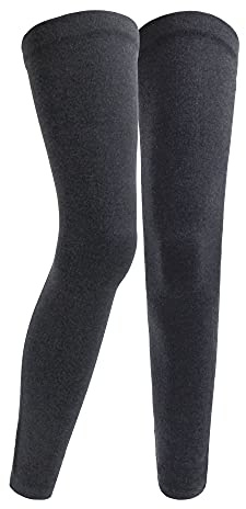 Milya Chaussettes longues d'hiver en cachemire pour femme, L - Gris foncé, taille unique