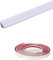 2.5M PVC Joint d'Étanchéité Autocollant Bordure de Finition Plan de Travail Cuisine Angle Mur, Joint Mur Intérieur Profil Finition Bande Finition Calfeutrage Moulure Plinthe,12mmx6mm Blanc
