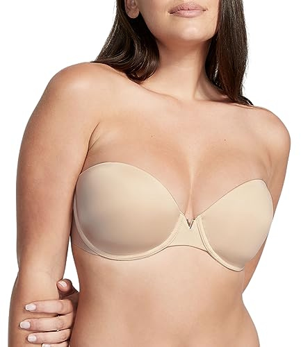 Victoria's Secret Sexy Illusions Lightly Lined Strapless Bra, Bras for Women, Marzipan, 36DD