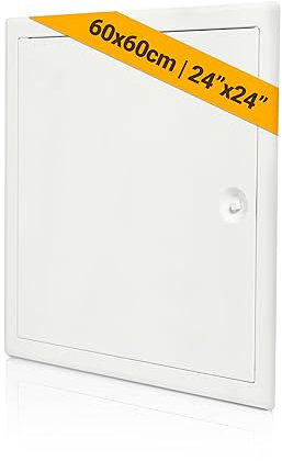 Proxinova 600x600 mm Puertas de contadores Metálica con Cerradura de Llave, Puerta de Inspección Exterior, Tapa Cuadro Electrico, cables, medidores, tuberías, Queda al ras de la superficie