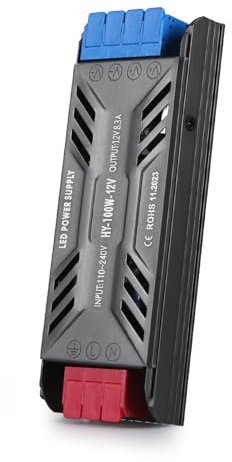 SUCIKORIO LED Trafo 12V 100W Transformator AC 230V Auf DC 12 Volt 8,3A Ultra Dünn Konstante Spannung Treiber Netzteil Schalt Niedervolttrafo für Lampen, Strips