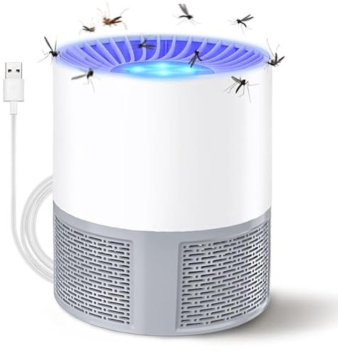 Insektenvernichter, USB Elektrischer Elektrisch Fliegenfalle, Mückenfalle Mückenlampe, Moskito Killer Lampe mit Licht, Fruchtfliegenfalle für küche Innen Außen