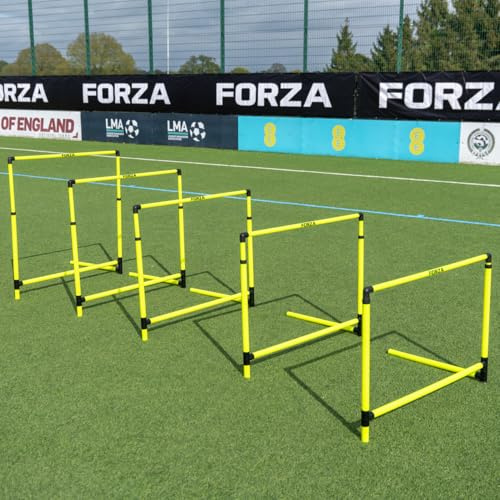 FORZA Adjustable Weighted Training Hurdles | Set of 5 Height-Adjustable Hurdles (27in–42in) with Weighted Bases for Enhanced Stability – Ideal for Agility & Speed Training in Multiple Sports