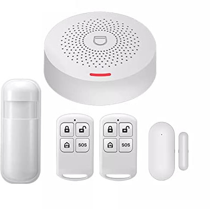 Système de sécurité Domestique, PW150 Tuya système d'alarme Domestique sans Fil sécurité cambrioleur Smart Home APP contrôle avec capteur de Mouvement PIR