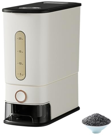 Cubo de arroz, contenedor doméstico de grano de arroz de 24 litros, almacenamiento de la cocina caja de cereal de gran capacidad para almacén, armario, sala de estar, temporizador de disco de dispensa