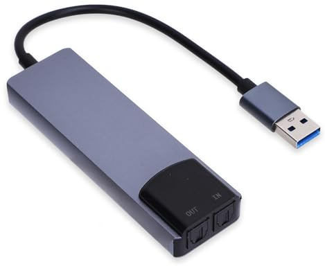 VBESTLIFE Tarjeta de Sonido Externa, Adaptador de Tarjeta de Sonido USB a Audio Jack Soporte 5.1 y 7.1, Reducción de Ruido Inteligente, para Altavoces de TV Portátil de PC
