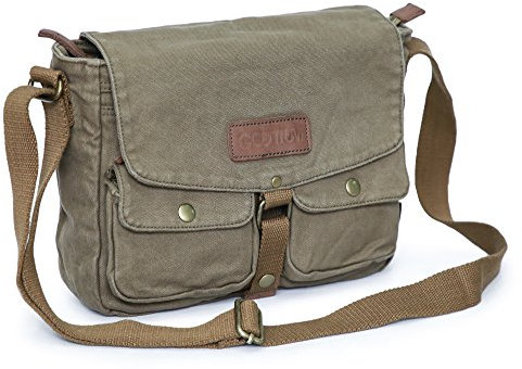 Gootium Herren Shoulder Bag Umhängetasche, Armeegrün