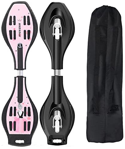 Bueuwe Profi Waveboard Kinder ab 10 Jahre, Street Surfing Waveboards Erwachsene, Snakeboard mit Anti-Rutsch Noppen, Skateboard für Mädchen und Junge, Bis 100kg, inkl. Tasche,03