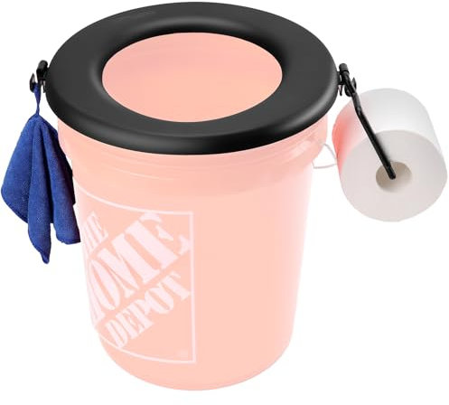 Bucket Toilet Seat, Portable Toilet Seat for 5 Gal Buckets, Camping Seat for Pail, Snap-on Bucket Seat for Outdoor, Camping, Hiking, Emergency, Car, Boat, RV Travel