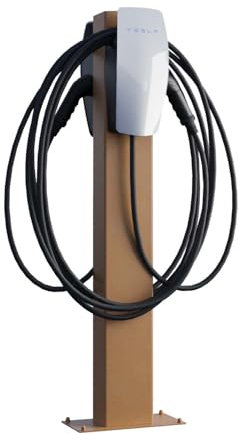 Tesla VoltStand for Two Colonne de charge avec plaque de base rouille