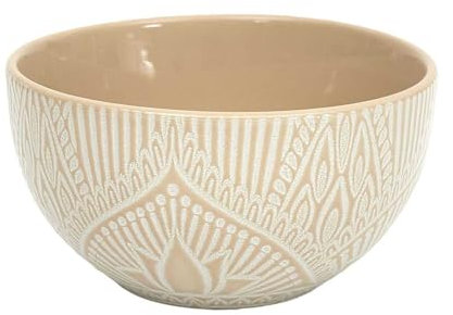 HOME DECO FACTORY, KA0468, Bol Sahara Beige 65Cl en céramique Durable, Design élégant et Moderne, idéal pour soupes et salades, Facile à Nettoyer, Compatible Lave-Vaisselle et Micro-Ondes