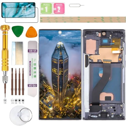 Gadget Troops Pantalla LCD (sin huellas dactilares) para Samsung Galaxy Note10 EE (Note 10) SM-N970F/DS, N970U, N970U1, N9700, N970W, N970N, N970X, kit de repuesto de pantalla (negro)
