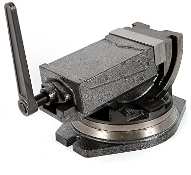 2-axlad precisions-maskinskruvstäd 125 mm frässkruvstäd, roterbar och 90 º vinkellutning 360° vridbar bas bord skruvstäd precision skruvstäd