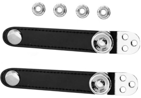 LOLIPPYY Set 2 Pezzi Cinghie Doppio Strato in Pelle e Metallo Per Fisarmonica, Tracolle Imbottite Fibbie Di Collegamento, Accessori Per Fisarmonica Basso Compatibili Vari Modelli