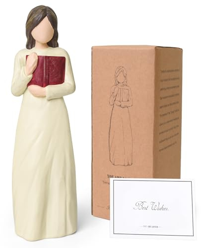 NINNSSOT Book Lover Gifts Bookshelf Decor Sculpture, Book Accessories for Reading Lovers, Teachers, Graduates, Students, Bookish Figurine Unusual Ornaments for The Home Living Room Desk