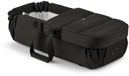 Bugaboo Nido para Bebés, Capazo Portátil 2 en 1 y Saco con Correas de Transporte, Colchón de Algodón y Alfombrilla de Juegos, Compatible con Carritos, Recién Nacidos – Heritage Black
