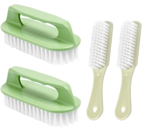 JDNFKG 4-Piece Spazzola Di Pulizia Combinazione, Multi-Funzione Spazzola Di Pulizia, Scarpe E Abbigliamento Strumento Di Cura, Adatto Per La Pulizia Della Casa E La Manutenzione.
