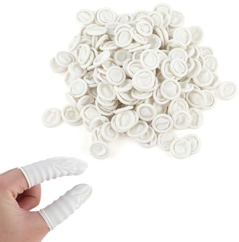 Aihoom 200 pcs Dediles de Silicona Protector de Dedos para Manos, Impermeables y Reutilizables, Ideales para Cocina, Manualidades y Bricolaje, Protección de Dedos en Trabajos Médicos y Más