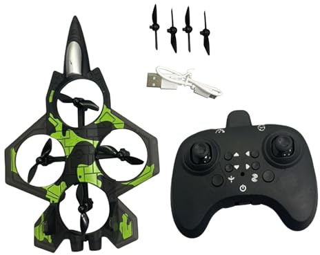 blloocod Remote Control Airplane RC Plane Lightweight Fighter Jet Toy with LED Light Easy to Fly for Beginners- Double Battery