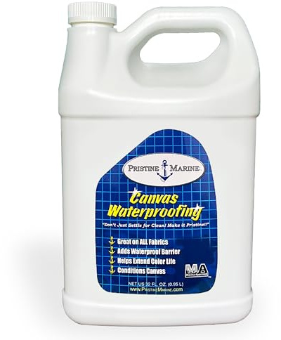 PRISTINE MARINE Canvas Waterproofing - Premium Canvas Waterproofing Spray for Boats, 1 Gallon
