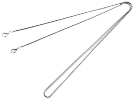 YUSUZH 2 stycken 120 cm/3, mm Ersättningskedjerem metalllänk spänne handväska handtag axelväskor för damväskor (silver)