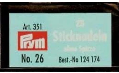 Prym 124174 Sticknadeln ohne Sp. ST 26 0,60 x 34 mm silberfarbig, silber