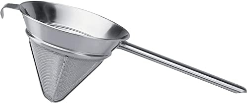 PIAZZA - Colino Cinese in Acciaio Inox Conico 24 Cm - Setaccio da Cucina a Cono Liquidi e Alimenti (Spremute, Frullati, Salse, Creme, Farina, Pasta, Riso) Aggiungilo al tuo Set Utensili da Cucina