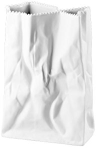 Rosenthal Do not Litter Weiss matt Tütenvase 18 cm
