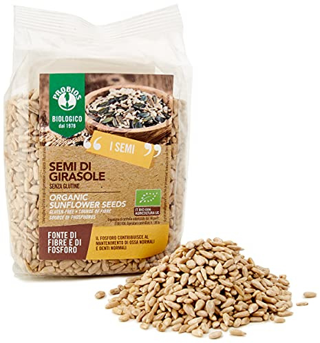 Probios Semillas de Girasol Orgánicas – Fuente Natural de Fibra y Minerales – Semillas de Girasol Sin Gluten – Pack de 6 x 300 g