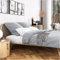 Wolkenfeld Satin Bettwäsche 135x200 4teilig - 100% Baumwolle - Traumhaft weiches Mako Satin - Bettwäsche-Set - 2X Bettbezug 135 x 200 + 2X Kissenbezug 80x80 - Hellgrau