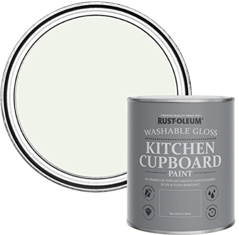 Rust-Oleum White Kitchen Cupboard Paint in Gloss Finish - Steamed Milk 750ml