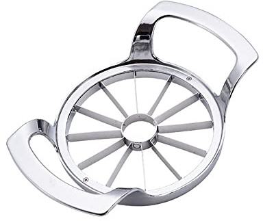 Cortador de manzanas Rebanador de acero inoxidable 12 hojas Easy Grip Apple Corer Slicer-Divider-Cutter-Wedger para manzanas, peras, frutas - Ahorra tiempo y esfuerzo