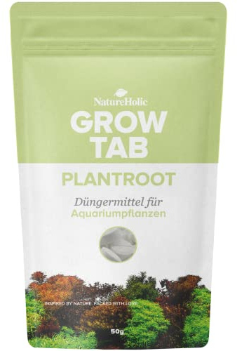 NatureHolic Grow Tabs Plantroot – växtgödselmedel för akvarium – gödseltabletter med kalium, magnesium och järn – rotgödselmedel för hälsosam tillväxt, starka färger och kraftiga rötter