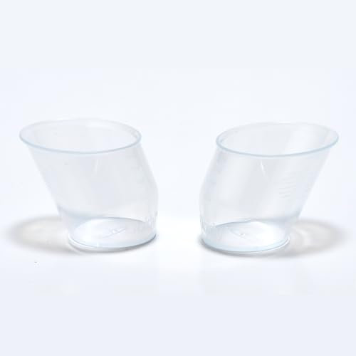 Doidy Mini Cup 2er-Pack – Baby-Trainingsbecher, einzigartiges Baby-Becherglas mit schrägem Design – toller Entwöhnungsbecher für Milch, Wasser – Verwendung ab 0 Monaten, 50 ml, PP-Material (durchschei