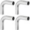 PATIKIL 1 OD 201 Acciaio Inossidabile Butt, 4pz Gomito a 90 Gradi Raccordo per Tubo Curva Saldatura Saldatura Connessione per Ringhiera Scale
