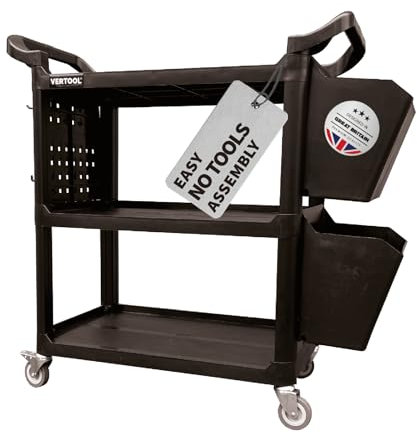 Detailing trolley for studios, garages and workshops. No tools required, easy self assembly, flat packed.