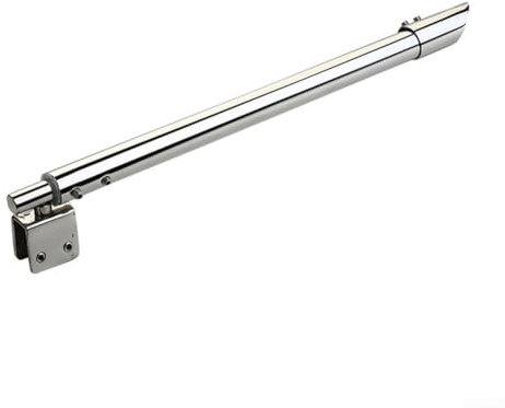 Zilimontt Barre de support télescopique en acier inoxydable de 300 mm à 500 mm pour écran de douche, panneau de baignoire, convient pour verre de 8 à 12 mm, stabilisateur mural (1# (incliné)