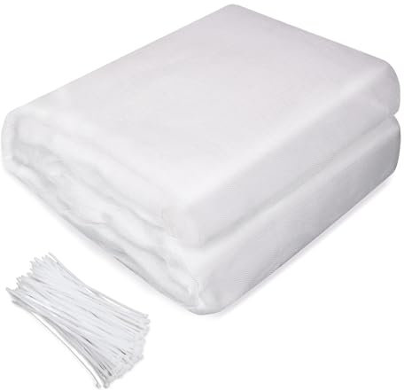 BELICOO Garden Netting for Plants Vegetable Fruit, 3 x 10M Insect Mesh Garden Netting with 100 Cable Ties, Anti Bird Insect Net for Protection Vegetables