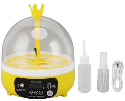 Incubators for Hatching Eggs, Egg Incubator with Automatic Egg Turning and Humidity Control Incubator Automatic Temperature Humidity Control Mini Egg Incubator 4 Eggs Candler
