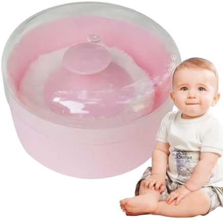 Envase Para Polvos de Talco | Frasco De Polvos Corporales | Porta Aplicador Y Caja Almacenamiento Esponjas Para Viaje Hogar Cuidado Diario Cara Cuerpo Dormitorio