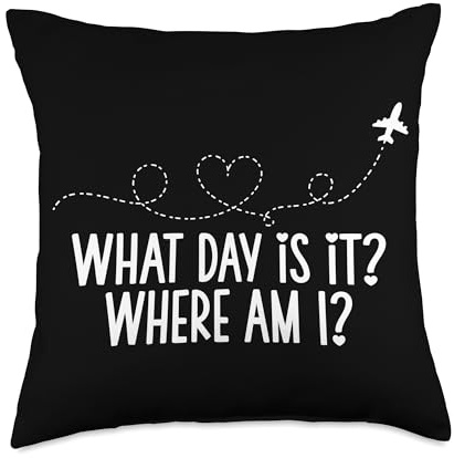 What Day is It Flight Attendant Stewardess Throw Pillow